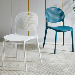Nordic Style Plastic <b>Chair</b> 80cm Backrest <b>Stackable</b> Adult <b>Dining</b> <b>Chair</b> For Home <b>Dining</b> Room - Product Image 4