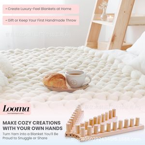 Kit de telar de madera Looma, tamaño ajustable, para tejer con hilo, decoración del hogar, alivio del estrés - Product Image 1