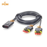 كابل تي إي أم بي سوبرسيل ذو 4 دبابيس على شكل حرف Y، طراز 282106-1 إلى 282088-1، ضفيرة أسلاك مصبوبة لإضاءة السيارات ومستشعر المحرك ووحدة التحكم الإلكترونية (ECU)