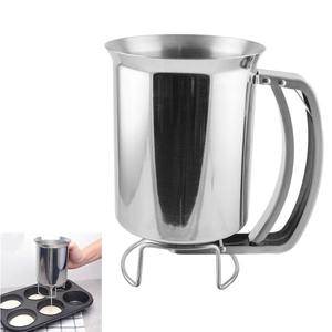Gotero Émbolo Tolva Panadería Acero inoxidable Donut Cupcake Cake Masa Mano Pancake Batter Mezclador Dispensador - Product Image 2