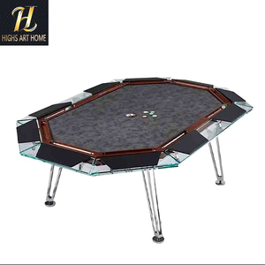 Cao cấp sang trọng Câu Lạc Bộ đa người giải trí bảng Trọng lượng nhẹ Tempered Glass Poker bảng thiết kế hiện đại bảng de Poker - Product Image 2