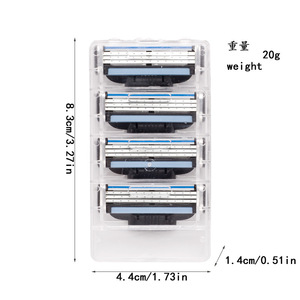 Maquinilla de afeitar manual Lan Ke de 12,5 cm con cuchillas de tres capas para hombres, depilación de todo el cuerpo, color gris, peso de 20 g - Product Image 5