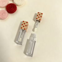 Contenants carrés en plastique de 6 ml pour huile à lèvres et gloss, avec grand applicateur, impression 3D, marque privée