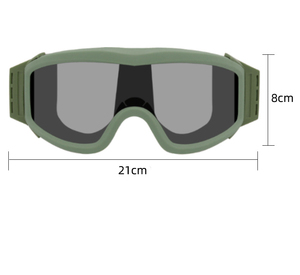 Lunettes tactiques d'extérieur de haute qualité avec 3 verres interchangeables, ensemble de lunettes de sécurité sportives, anti-buée, UV400, résistance aux chocs - Product Image 3