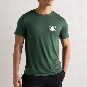 T-shirt de sport ample pour homme en laine mérinos ultra-douce 180 g/m² avec impression personnalisée en silicone de haute qualité et absorption de l'humidité - Product Image 2