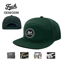 Gorra de Béisbol Deportiva Transpirable de 6 Paneles con Logotipo Personalizado en Parche de Goma Perforado con Láser, Ajustable y con Cierre a Presión