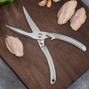 Stainless Steel <b>Kitchen</b> <b>Scissors</b> 8 In Straight Head For Chicken Duck Bone Cutting Home Use - Product Image 3