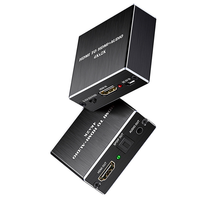 Audio Splitter 4K HD Decoding 3.5 Analog Digital Audio Output SPDIF Optical Converter Video Decoder