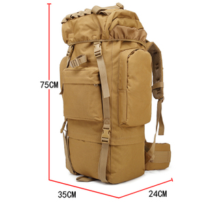 Trekking Camouflage Oxford Camping Sports Travel Molle <strong>Rucksack</strong> <strong>Large</strong> Capacity Waterproof 70L Tactical Backpack - Product Image 5