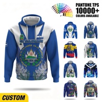 Sweat à capuche personnalisé OEM ODM avec emblème du Salvador, sublimation, impression 3D sur toute la surface, pour un usage quotidien