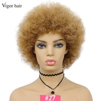 Perruque économique en stock, prête à être expédiée pour les acheteurs de petite taille : perruques brésiliennes courtes afro crépues bouclées ondulées en cheveux humains