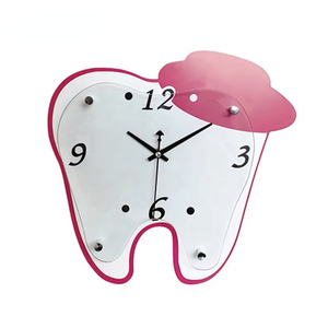 Hot Sale Cute Teeth Shape Plastic <b>Wall</b> <b>Clock</b> for Dental Clinic and Hospital Decorations Dental Craft Gifts - Product Image 1