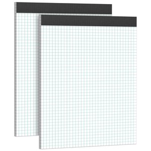 Stardawn - Blocs de Notas Autoadhesivos Personalizables con Papel Cuadriculado, 8.5x11, Cuadriculados, Paquete de 2, 30 Hojas por Bloc, Blancos, Varios Colores - Product Image 1