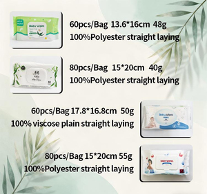 Échantillon gratuit, design personnalisé, logo, coton biodégradable, fibre de coton, extra doux, antibactérien, 80 lingettes pour bébé - Product Image 3