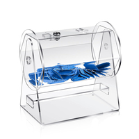 Clear Spinning Lucky Lottery Draw Display Box Tambour de billets de tombola en acrylique