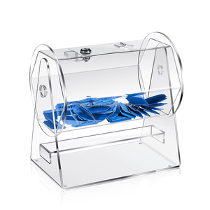 Clear Spinning Lucky Lottery Draw Display Box Tambour de billets de tombola en acrylique - Product Image 3