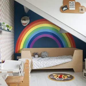 Wholesale DIY Decorative Rainbow dots wall sticker children room decoration sticker removable wall decal