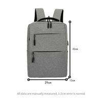 Mochila Escolar y de Negocios Unisex de Gran Capacidad, Multifuncional, Impermeable, Antirrobo, con Cierre y Diseño de Letras, de Poliéster