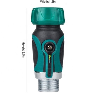 1 Way Metal Garden <strong>Hose</strong> Connector, Water Splitter Shut Off Valve with Easy Turn Control - Product Image 6