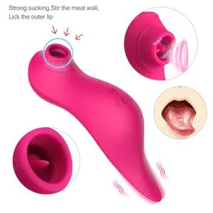 Nipple Sucker Sex Toys Tongue Licking Vibrator Masturbating Vagina Sex Toy Clitoral Sucking Vibrator Sucking Vibrator For Women