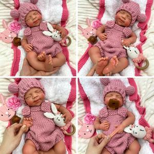 Poupée Bébé Reborn en Silicone Direct Usine, Réaliste, Douce, en Silicone, Bouche Ouverte, Nouveau-né, 50 cm Pascale Avec Sucette, Objets de Collection - Product Image 4