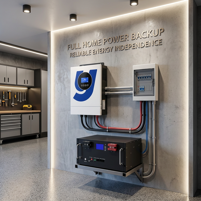 Smart 6.2kW Hybrid Solar System with 10kWh Server Rack Battery 200Ah LiFePO4 for Modern Home Energy Storage and Backup