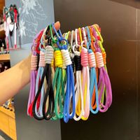 Lanière de poignet en nylon tressé coloré en gros avec mousqueton pour clés, badges d'identification, téléphones portables – Multifonctionnelle et portable