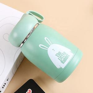 320ml lindo Mini dibujos animados caliente Led botella de agua de acero inoxidable termo taza térmica para niños niño niña - Product Image 6