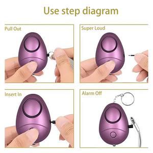 Allarme personale con luce stroboscopica per donne e bambini portachiavi di sicurezza - Product Image 3