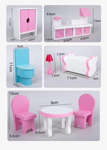 <span class=keywords><strong>Maison</strong></span> de poupée personnalisée rose, villa de simulation éducative <span class=keywords><strong>en</strong></span> <span class=keywords><strong>bois</strong></span>, jouets pour enfants - Product Image 5