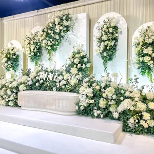 Long Flower Runner Wedding Sofa Silk Flowers Runner Arrangements For Weddings Backdrop