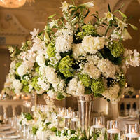 Centres de table floraux de luxe pour mariage, arrangements de fleurs artificielles faits à la main pour la décoration de table de mariage