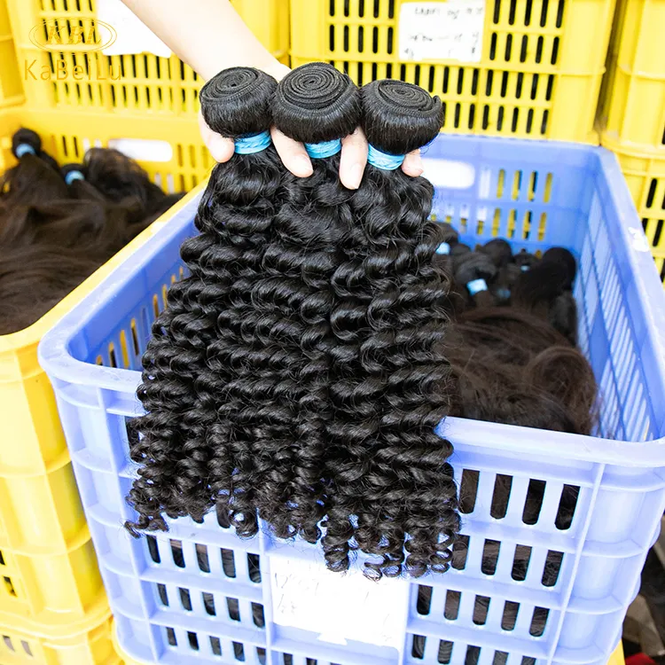 कुंवारी कच्चे भारतीय गहरी घुंघराले बाल थोक में, सस्ते मानव बाल बुनाई बंडलों विस्तार, घुंघराले 100 कुंवारी भारतीय बाल कच्चे असंसाधित