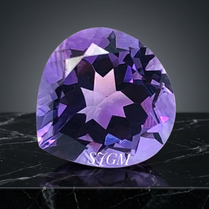 SUNSHINE JAIPUR 16mm Pierre précieuse en quartz améthyste naturelle du Brésil, taille cœur, haute qualité, facettée, vendue au carat |   Certifié IGI 100% - Product Image 4