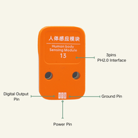 Qimayuan S13 BS412 Modul Sensor Gerak PIR 3.3V-5V PH2.0 Plug-and-Play untuk Proyek IoT /ESP32