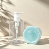 Bouteille de lotion PET tendance de 500 ml avec pompe, flacon de shampoing large et rond pour gel douche, savon pour les mains, emballage cosmétique, couleur personnalisée, OEM