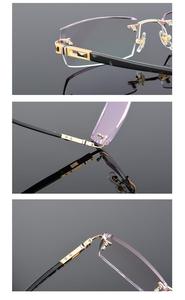 Высококачественные индивидуальные оптические Легкосплавные алмазные оправы удобные очки без оправы по рецепту Модные животные для облегчения близорукости - Product Image 3