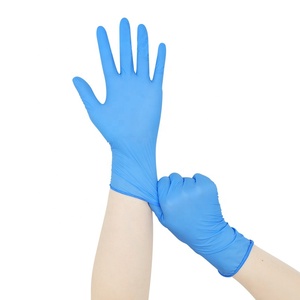 ถุงมือไนไตรล์สีฟ้าน้ำแข็งแบบใช้แล้วทิ้งถุงมือ4MIL แบบไม่ใช้ผงทำความสะอาด - Product Image 1