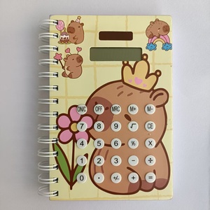 ए 5 प्यारा कार्टून पैटर्न पर्याप्त स्टॉक में सर्पिल बाइंडिंग पेपर कैलकुलेटर नोटबुक - Product Image 4