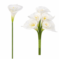 Fabrik-Großhandel Handgefertigte Moderne Realistische PU Calla-Lilien Künstliche Blumen mit Langem Stiel für Hochzeitstisch und Heimdekoration