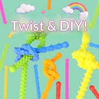 Nouvelles bandes torsadées sensorielles en silicone souple et colorées, bâtonnets déformables anti-stress, jouets de décompression, cadeaux pour jeunes (7-14 ans)