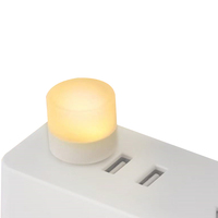 Lámpara USB, Lámpara LED Redonda Pequeña para Cargar Dispositivos Móviles y Computadoras, Luz Nocturna