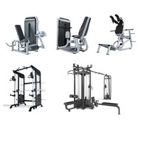 Machine Smith Intégrée pour Adduction et Abduction des Cuisses, Rack d'Entraînement Multifonctionnel, Hack Squat, Usage Commercial, Ensemble Complet en Acier pour Salle de Sport