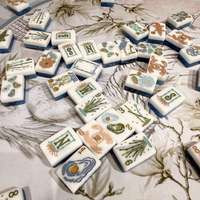 Tuiles de Mahjong Américaines Blue Waterside, ensemble de 160, motifs Alligator, Huître, Crabe, Homard, en stock, personnalisation OEM/ODM