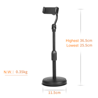 Bureau En Alliage Réglable Support de Téléphone Support de Téléphone Portable Paresseux Téléphone Portable Support 360 Degrés Rotation Support de Smartphone