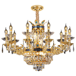 Crystal Chandelier Round E14 LED <b>Light</b> Source Home Living Room Dining Room Bedroom Lighting Switch Control - Product Image 4
