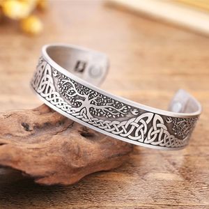 Pulseras de Salud <span class=keywords><strong>Vikingas</strong></span> con Talismán, Árbol de la Vida, Nudo de la <span class=keywords><strong>Suerte</strong></span>, <span class=keywords><strong>Runas</strong></span>, Brazaletes Magnéticos Ajustables para Mujeres y Hombres - Product Image 6