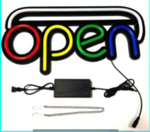 Enseignes LED lumineuses pour entreprises avec installation suspendue pour vitrines, hôtels, magasins, bars - Product Image 1