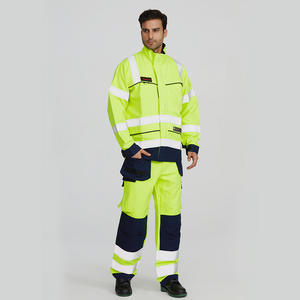 Vêtements de travail ignifuges Xk-223002 pour hommes, haute visibilité, type split, vêtements de sécurité certifiés ISO EN11611 11612, coupe classique - Product Image 1