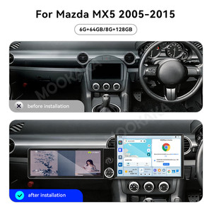 MOOKAKA Pantalla de Radio para <span class=keywords><strong>Auto</strong></span> OLED de 13.1+12.3 Pulgadas y 1080p para <span class=keywords><strong>Mazda</strong></span> <span class=keywords><strong>MX5</strong></span> 2005-2015, Navegación GPS <span class=keywords><strong>Android</strong></span>, Carplay, Estéreo, WiFi Integrado - Product Image 2